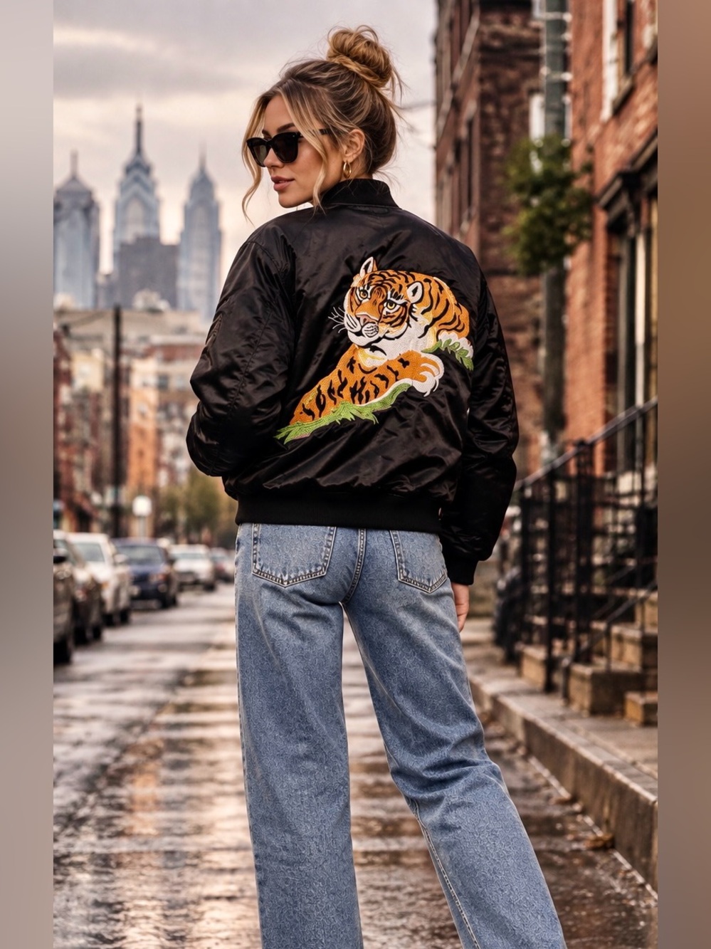 Official Sly Stallone Shop Rocky II Tiger Bomber Jacket Men’s S / Women’s